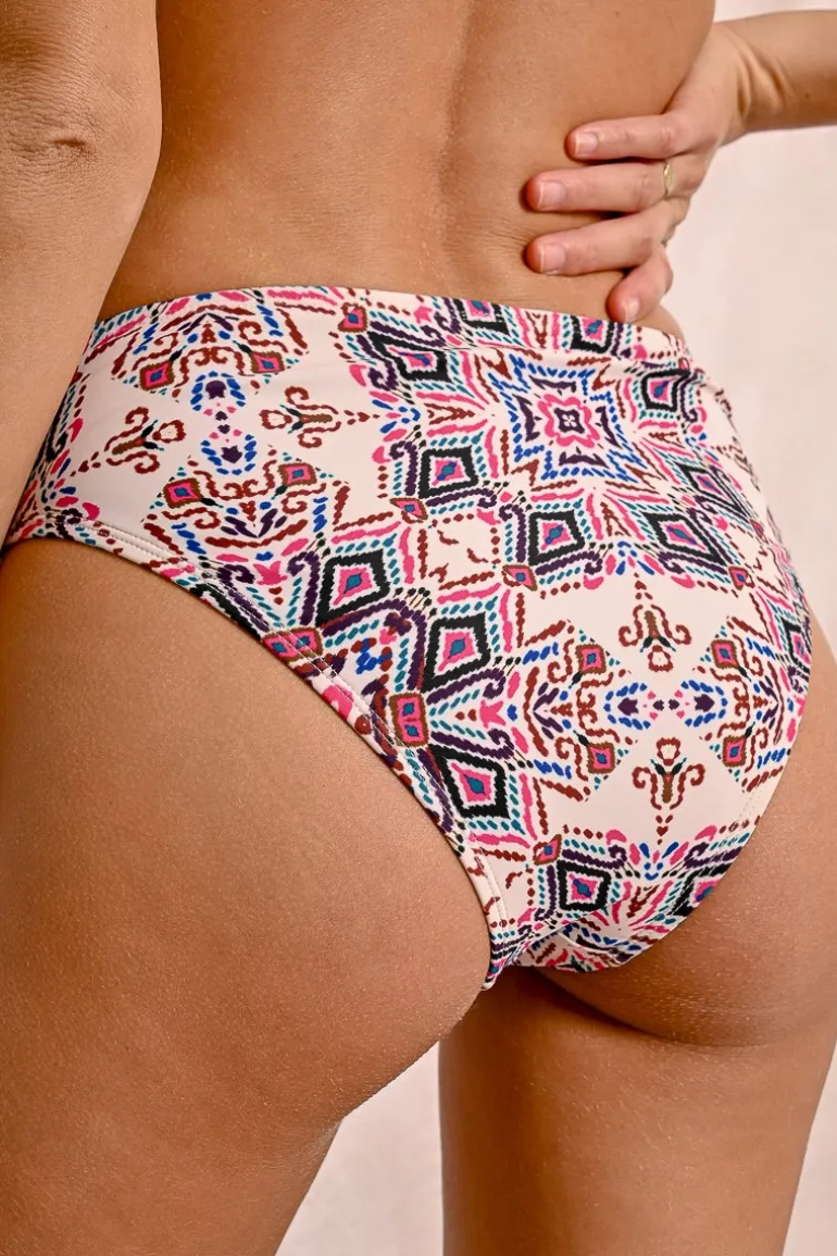 Bas de maillot de bain imprimé, taille haute