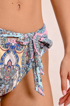 Bas de maillot de bain imprimé, taille haute