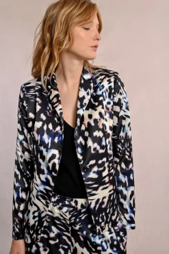 Blazer court imprimé