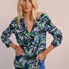 Blazer droit à imprimé