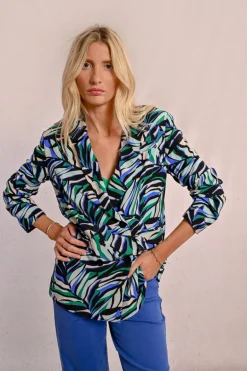 Blazer droit à imprimé
