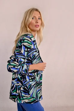 Blazer droit à imprimé
