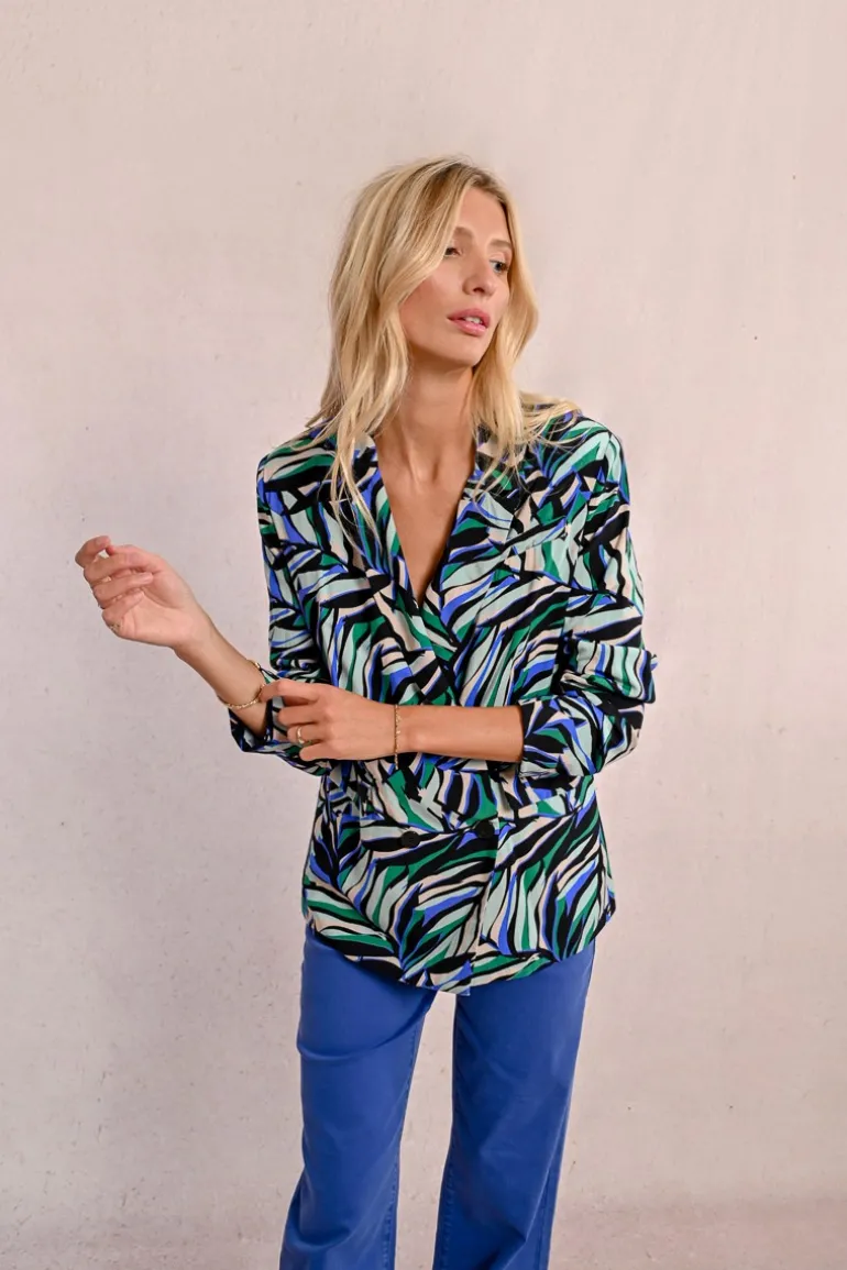 Blazer droit à imprimé