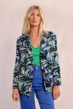 Blazer droit à imprimé