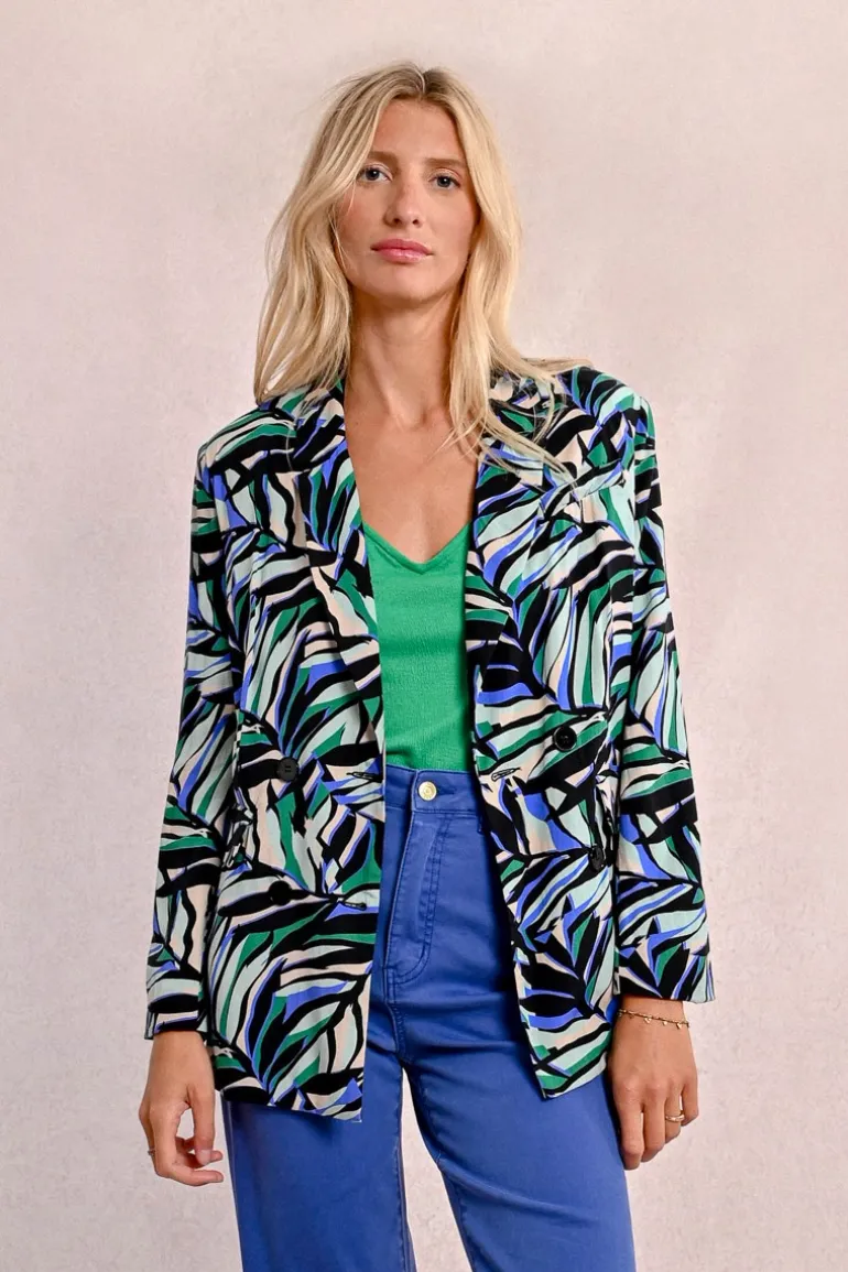 Blazer droit à imprimé