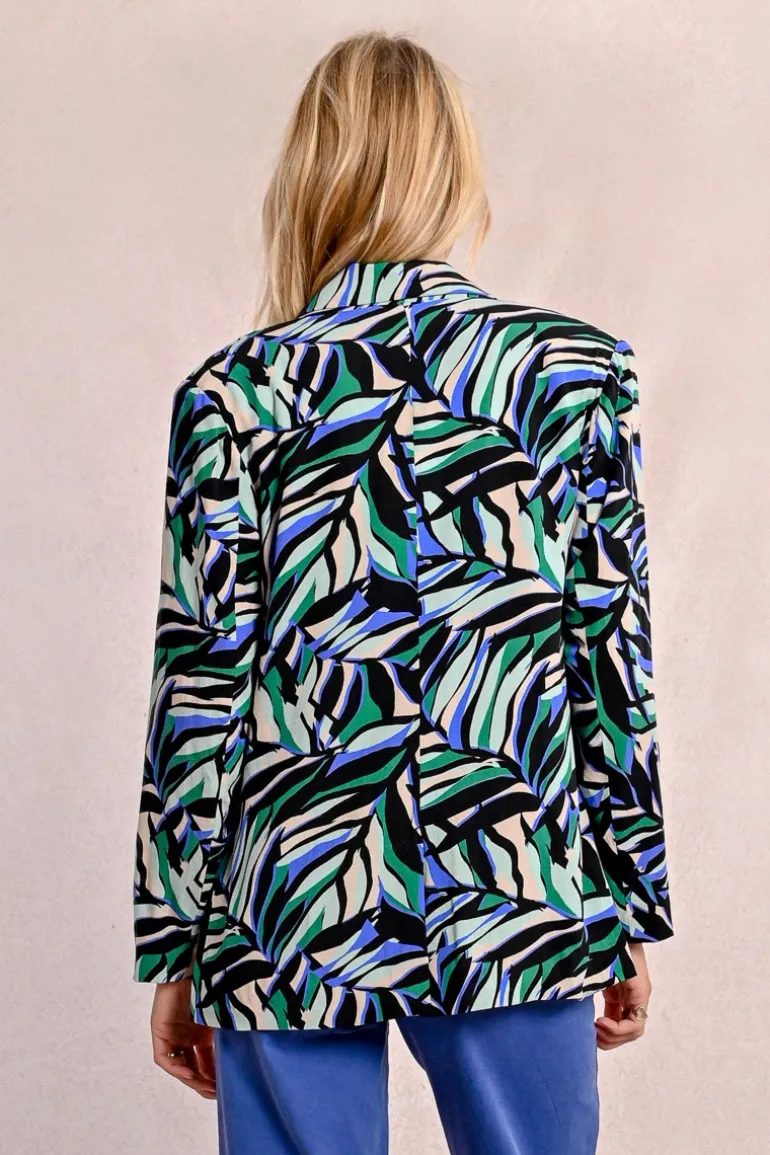 Blazer droit à imprimé