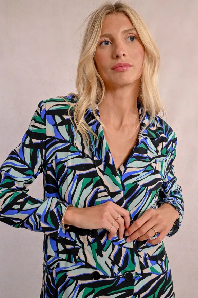 Blazer droit à imprimé