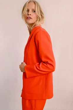 Blazer droit à poches plaquées
