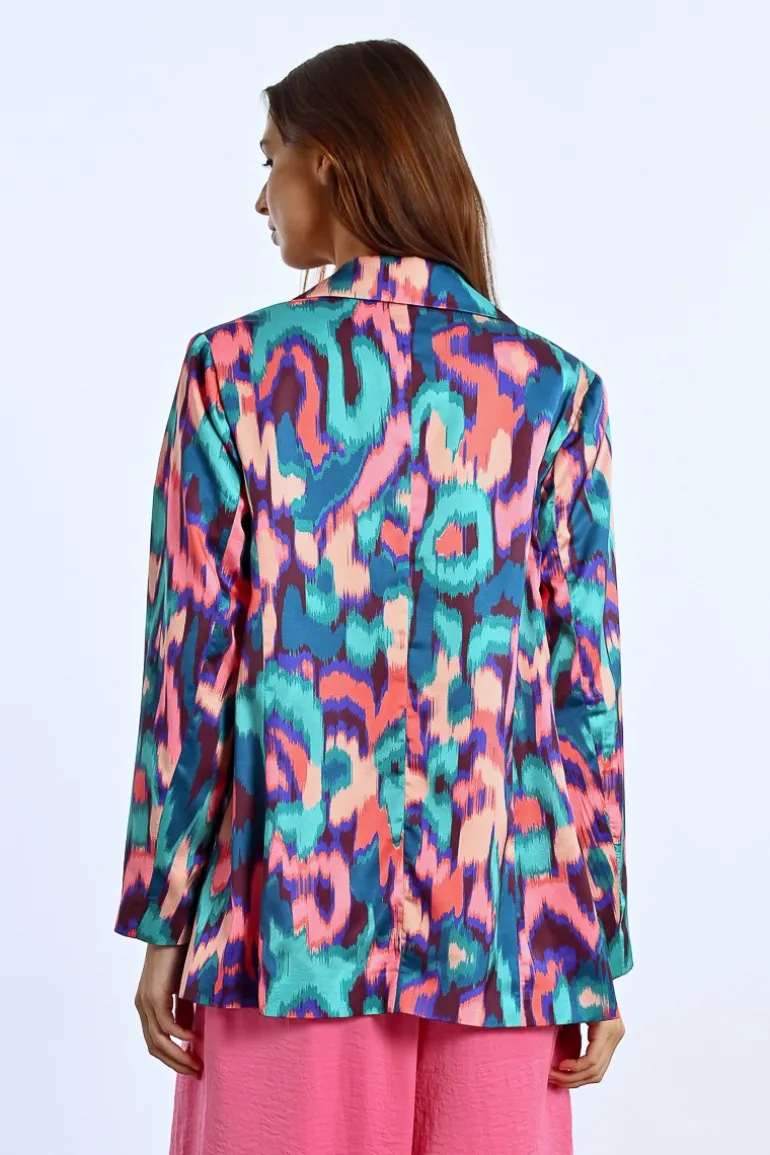 Blazer droit, imprimé