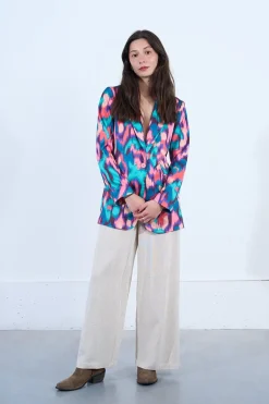 Blazer droit, imprimé