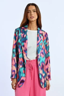 Blazer droit, imprimé
