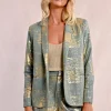 Blazer droit, irisé