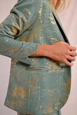 Blazer droit, irisé
