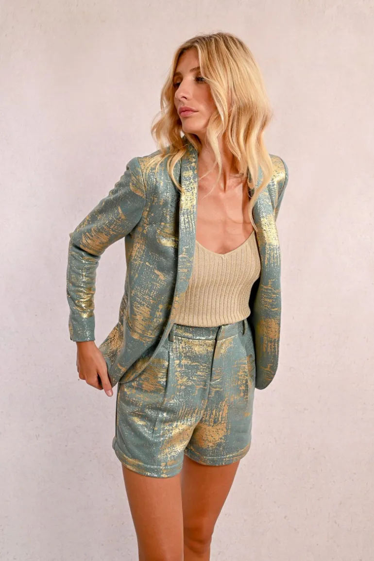 Blazer droit, irisé