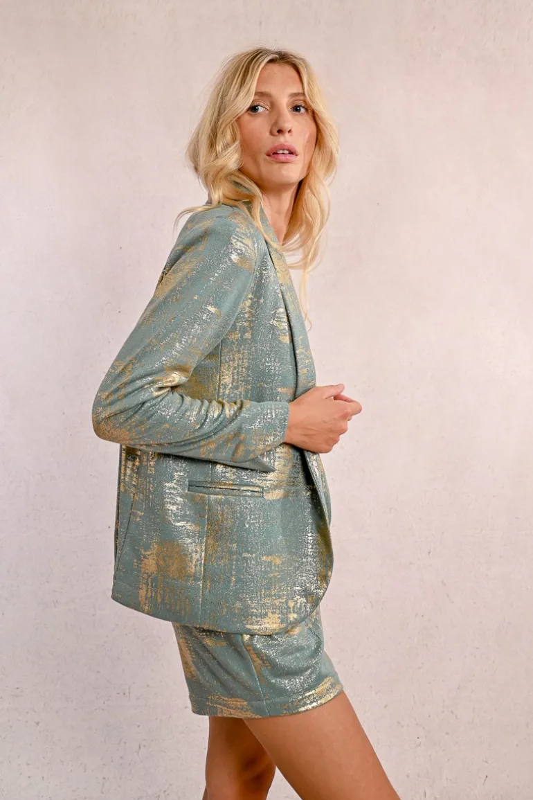 Blazer droit, irisé