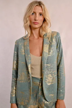 Blazer droit, irisé