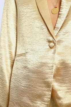 Blazer droit satiné