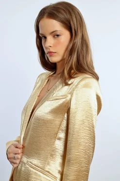 Blazer droit satiné