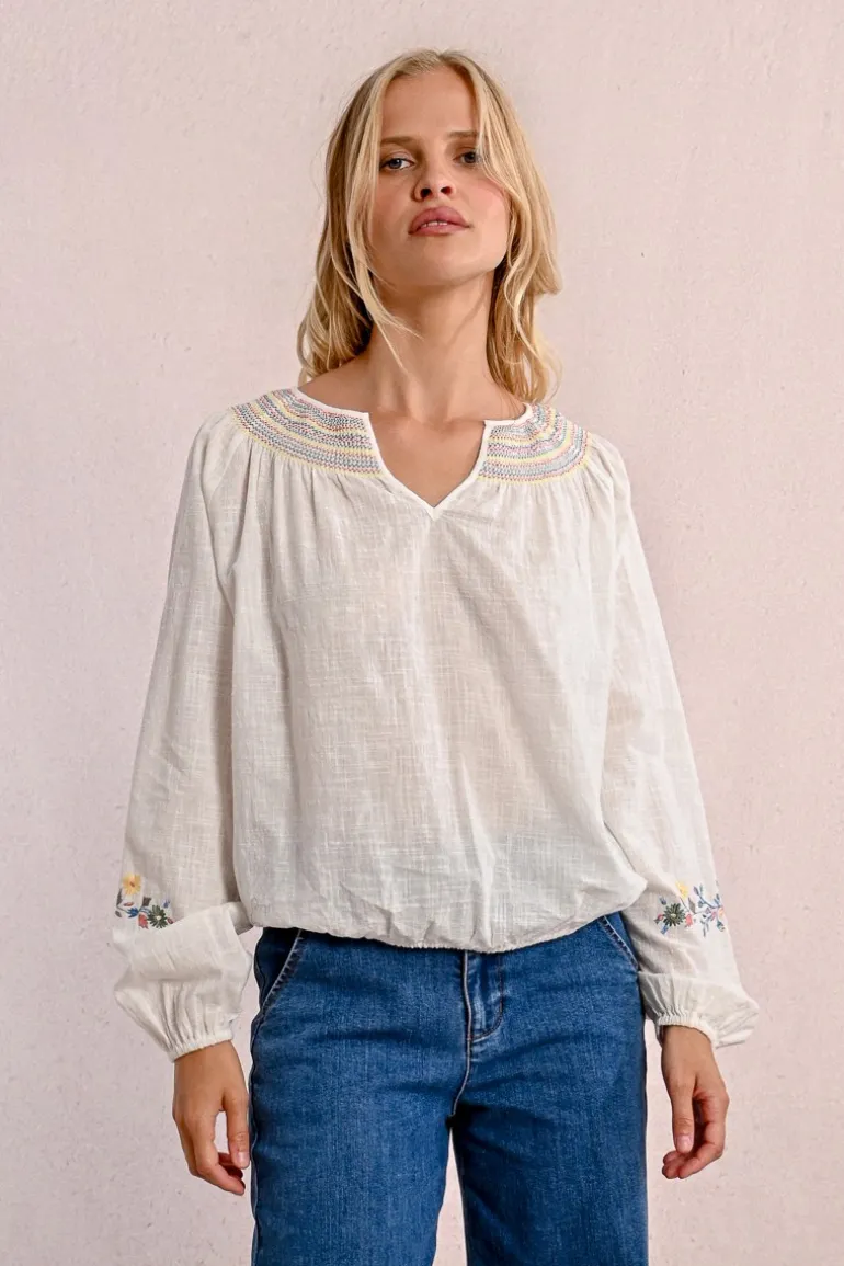 Blouse bohème brodée