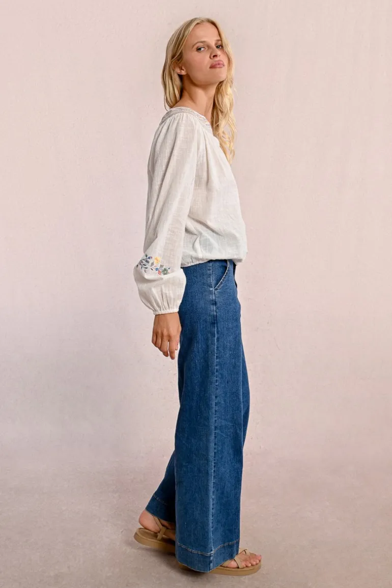 Blouse bohème brodée