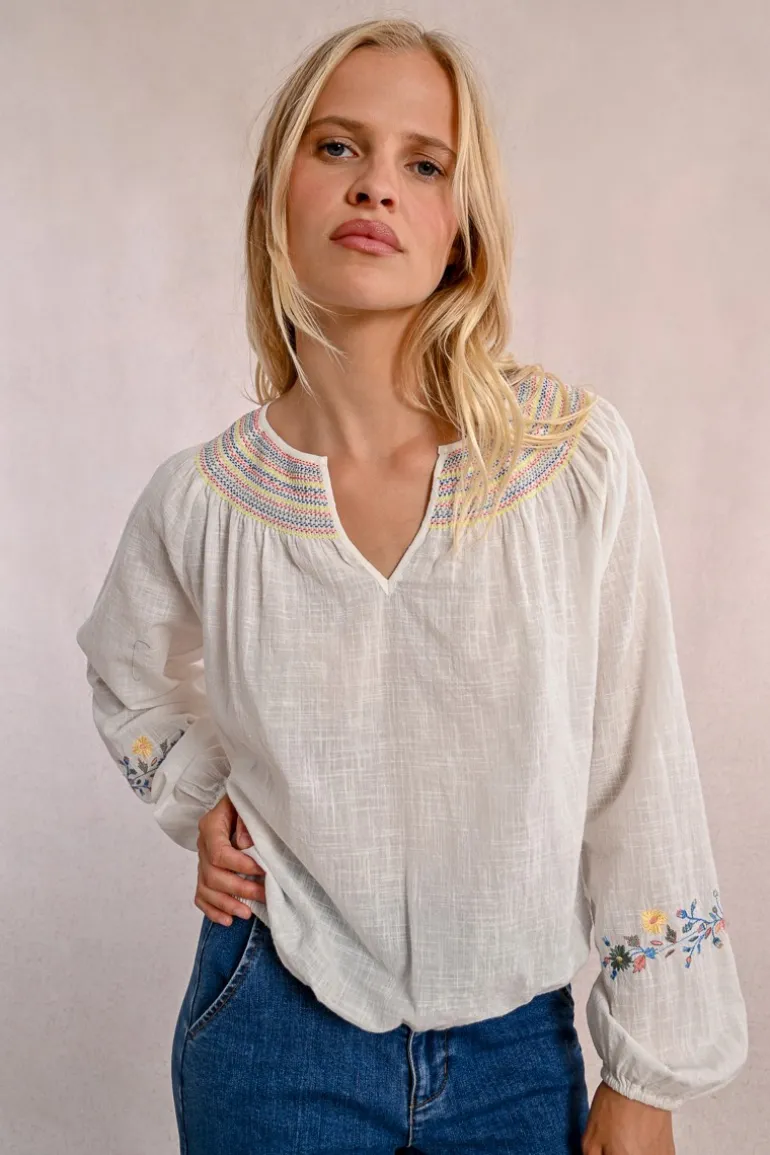 Blouse bohème brodée