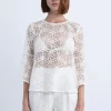 Blouse large en dentelle