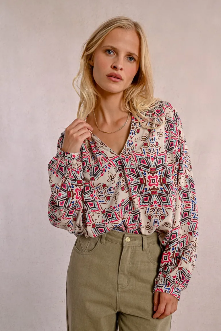 Blouse oversize imprimée