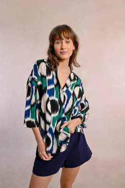 Blouse oversize imprimée