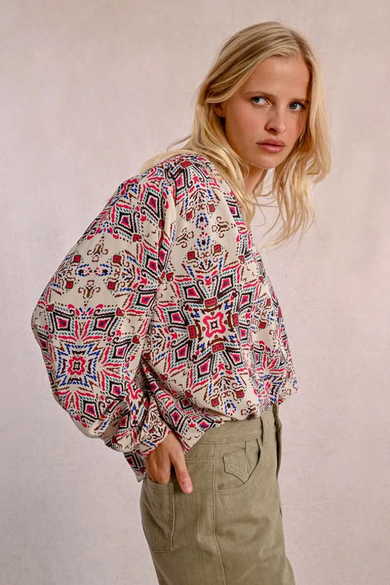 Blouse oversize imprimée