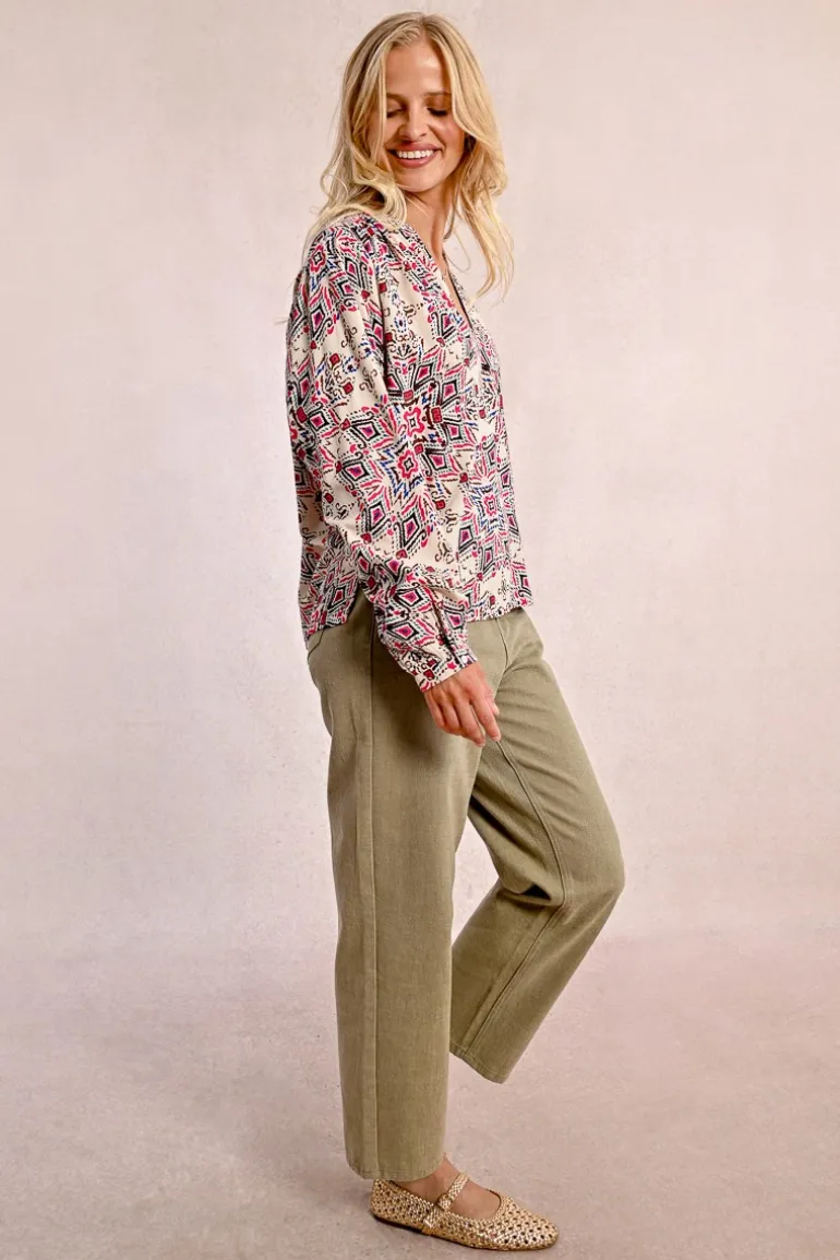 Blouse oversize imprimée