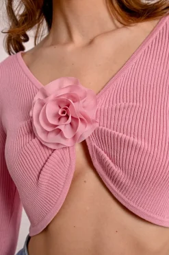 Boléro crop à fleur