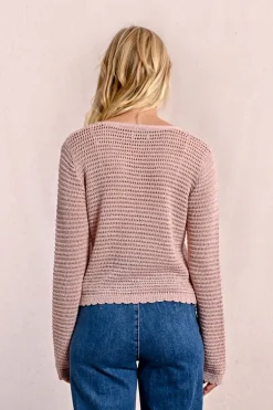 Boléro en maille nouable au-dessus de la poitrine