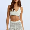 Brassière ajourée en crochet