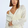 Cardigan en crochet fleurs