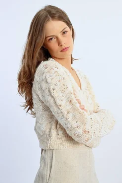 Cardigan en laine mélangée