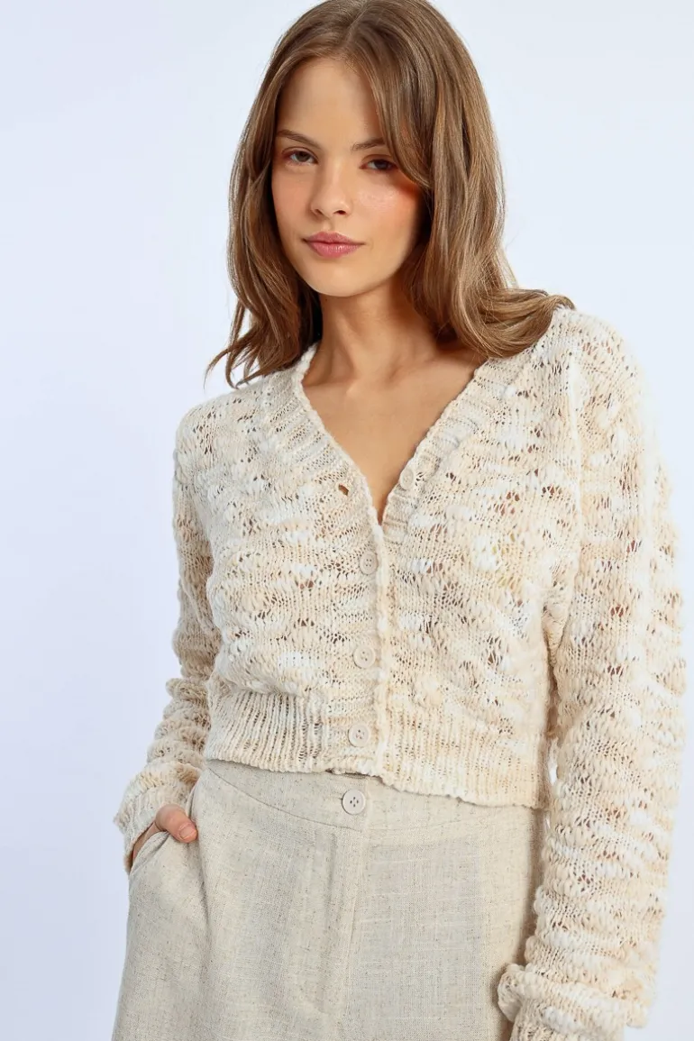 Cardigan en laine mélangée