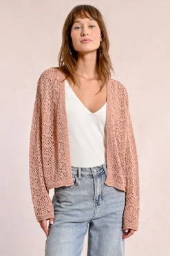 Cardigan en maille ajourée