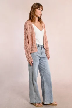 Cardigan en maille ajourée