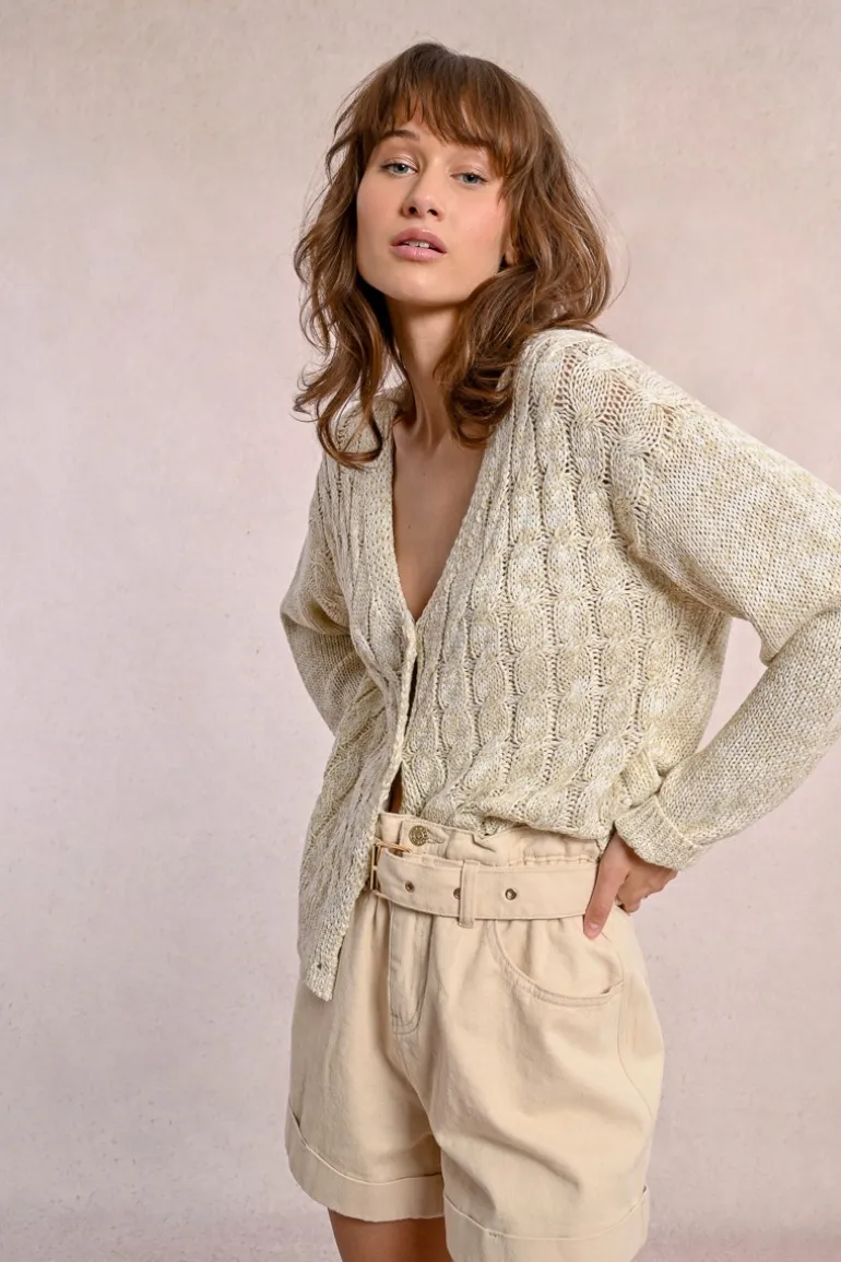 Cardigan en maille, col V