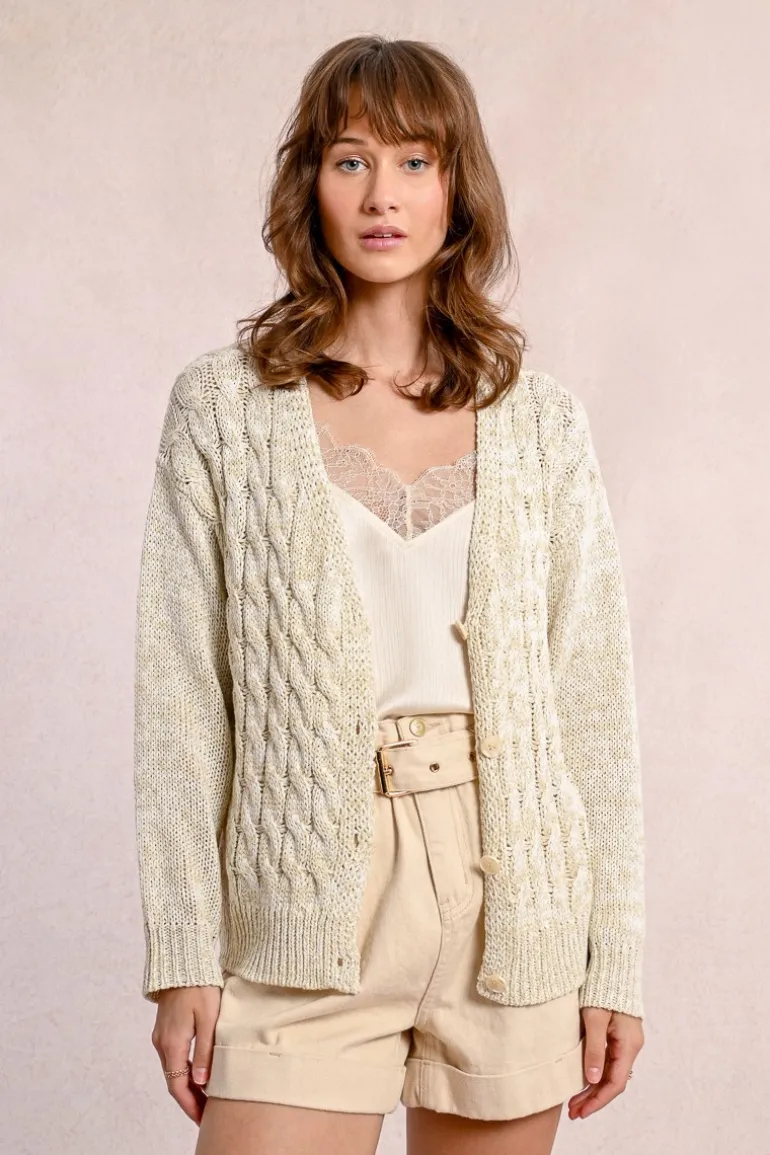 Cardigan en maille, col V