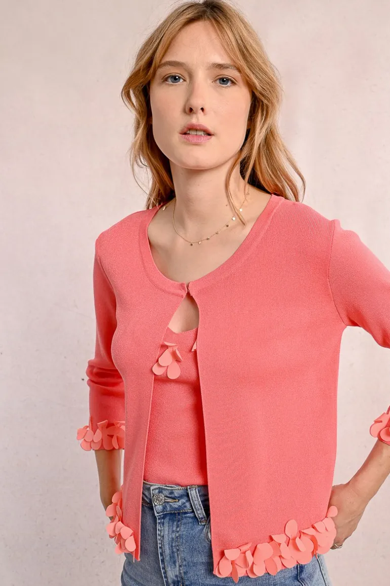Cardigan ouvert et fantaisie