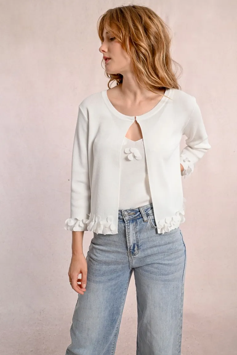 Cardigan ouvert et fantaisie