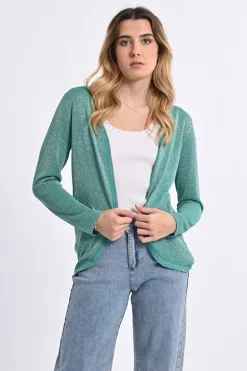 Cardigan ouvert et irisé