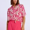 Chemise courte à nouer