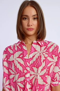 Chemise courte à nouer