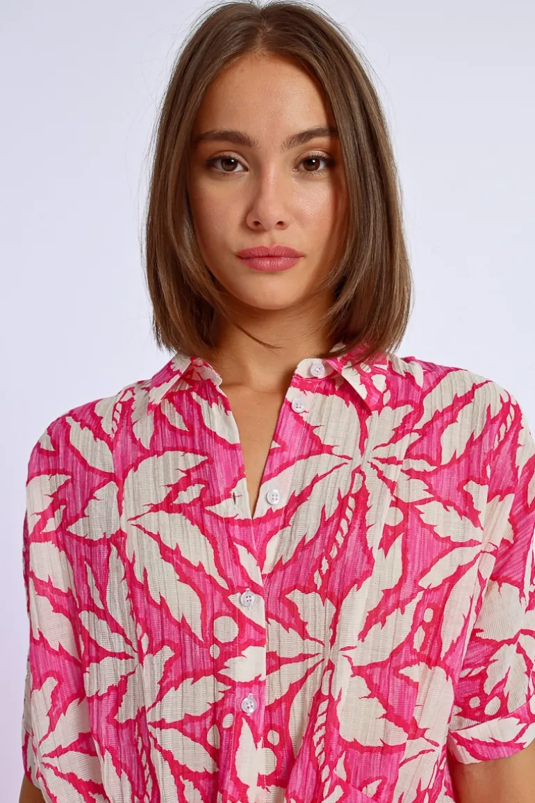 Chemise courte à nouer