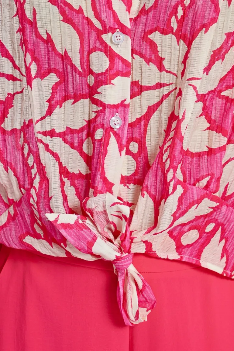 Chemise courte à nouer