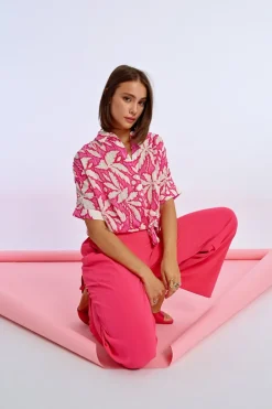 Chemise courte à nouer