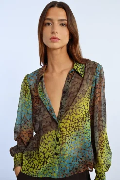 Chemise imprimée en transparence