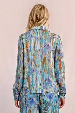 Chemise imprimée, poches à rabats